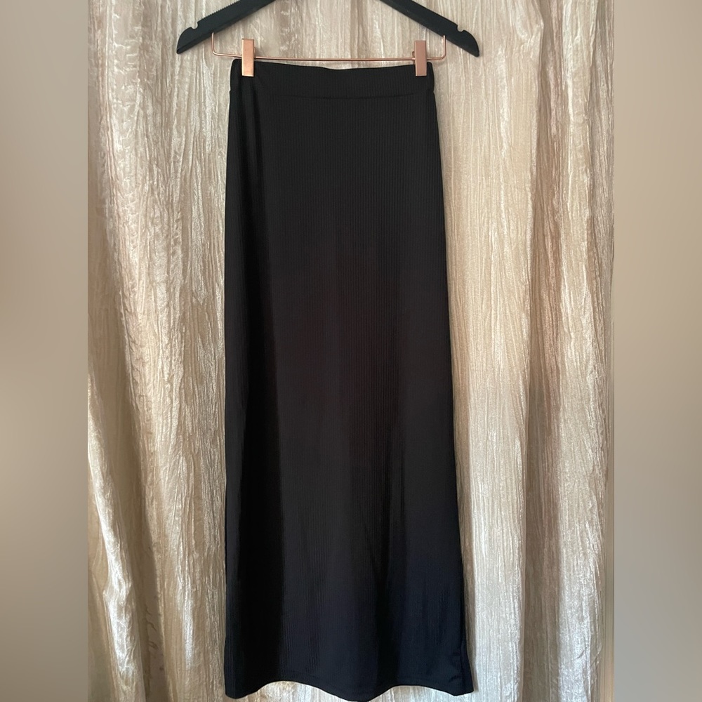 Free People Ribbed Maxi Skirt with side Slit size S